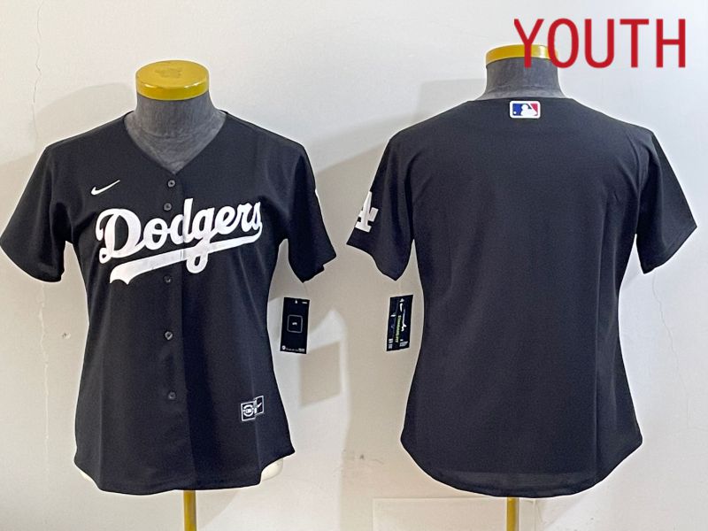 Youth Los Angeles Dodgers Blank Black Game 2024 Nike MLB Jersey style 1121